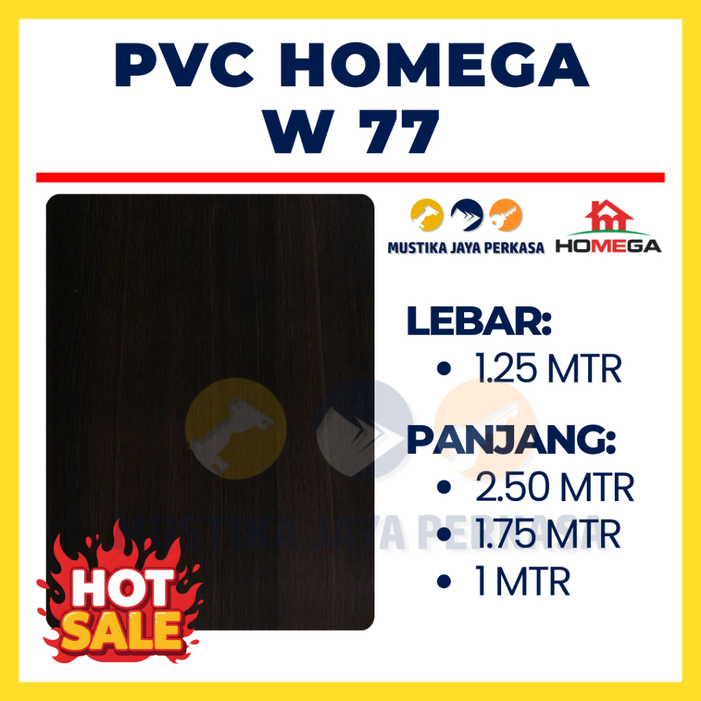 PVC Sheet HOMEGA W 77 — 0.3 Mm Supercon Pelapis Furniture Laminates Interior Woodgrain Kayu Solid