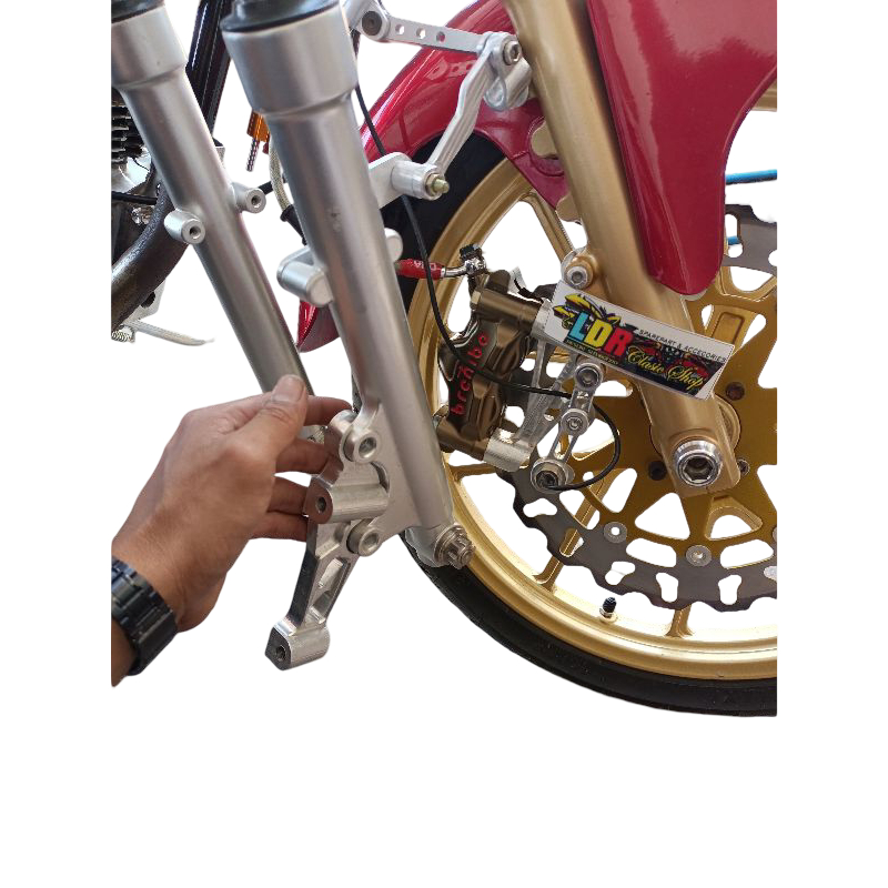 Braket Kaliper Brembo GP4 disk 300 PNP Shok Depan RX king Special / Lama / Yamaha RX king