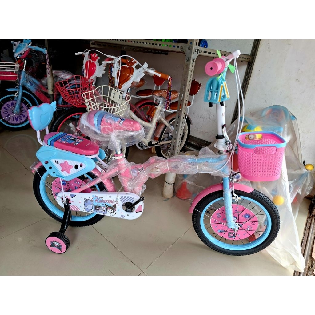 Sepeda Anak Perempuan Sepeda Lipat 16 Inch KUROMI