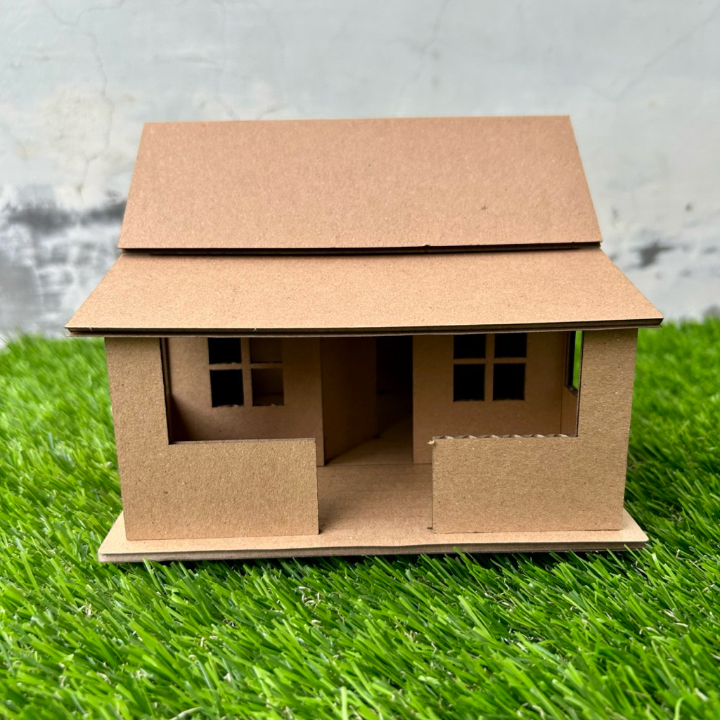 Maket Miniatur Rumah Minimalis Dari Kardus Prakarya Miniatur Rumah Kardus
