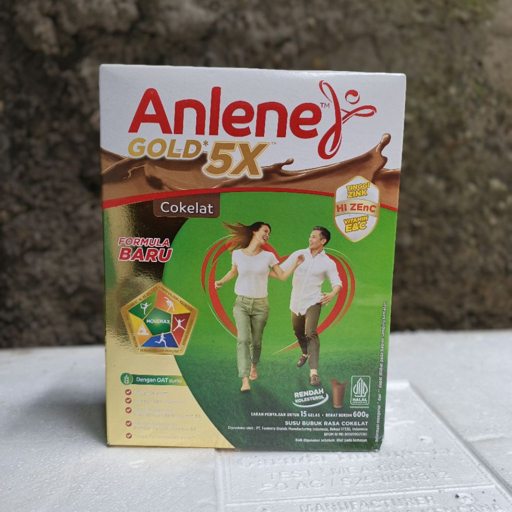 Anlene gold 5X susu bubuk dewasa rasa coklat 600g
