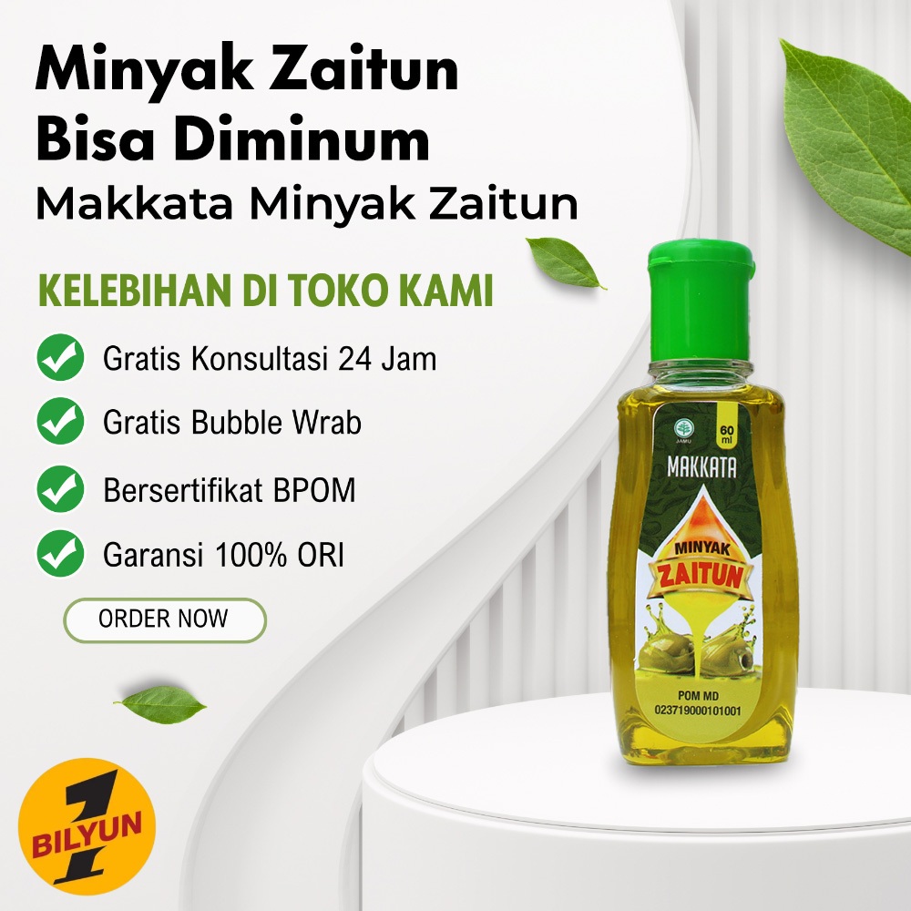 Minyak Zaitun Makkata 60ml Makkata Olive Oil Extra Virgin Minyak Zaitun Asli Bisa Untuk Diminum