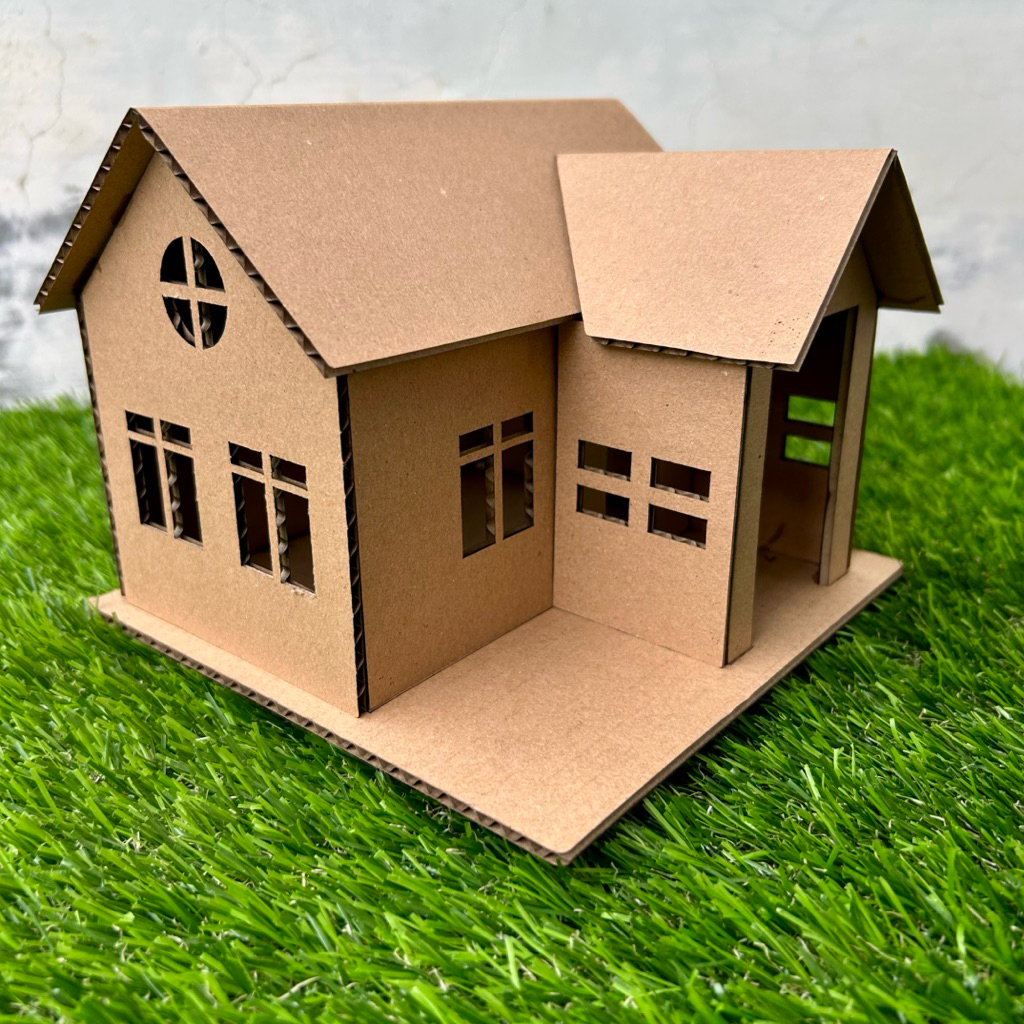 Maket Miniatur Rumah Kardus Prakarya miniatur rumah dari kardus