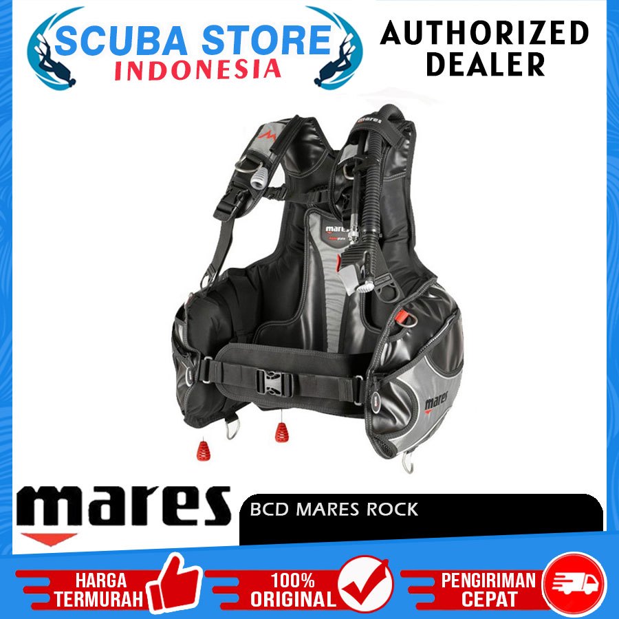 BCD Mares Rock BC Jacket Back Buoyancy Jaket Rompi Pelampung Selam Basic Scuba Diving Dive