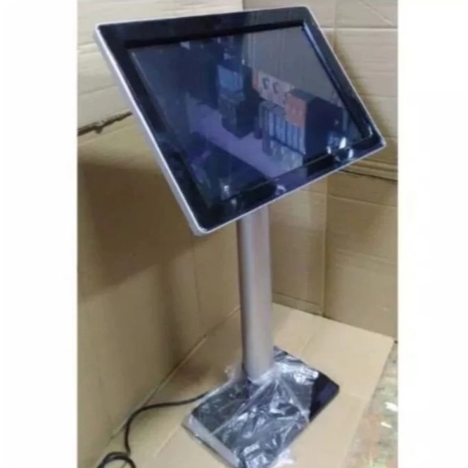 LAYAR LCD TOUCH SCREEN 19 INCH BISA PLAYER KARAOKE DAN CPU BEKAS SEKEN HIDUP NORMAL ADA GARIS