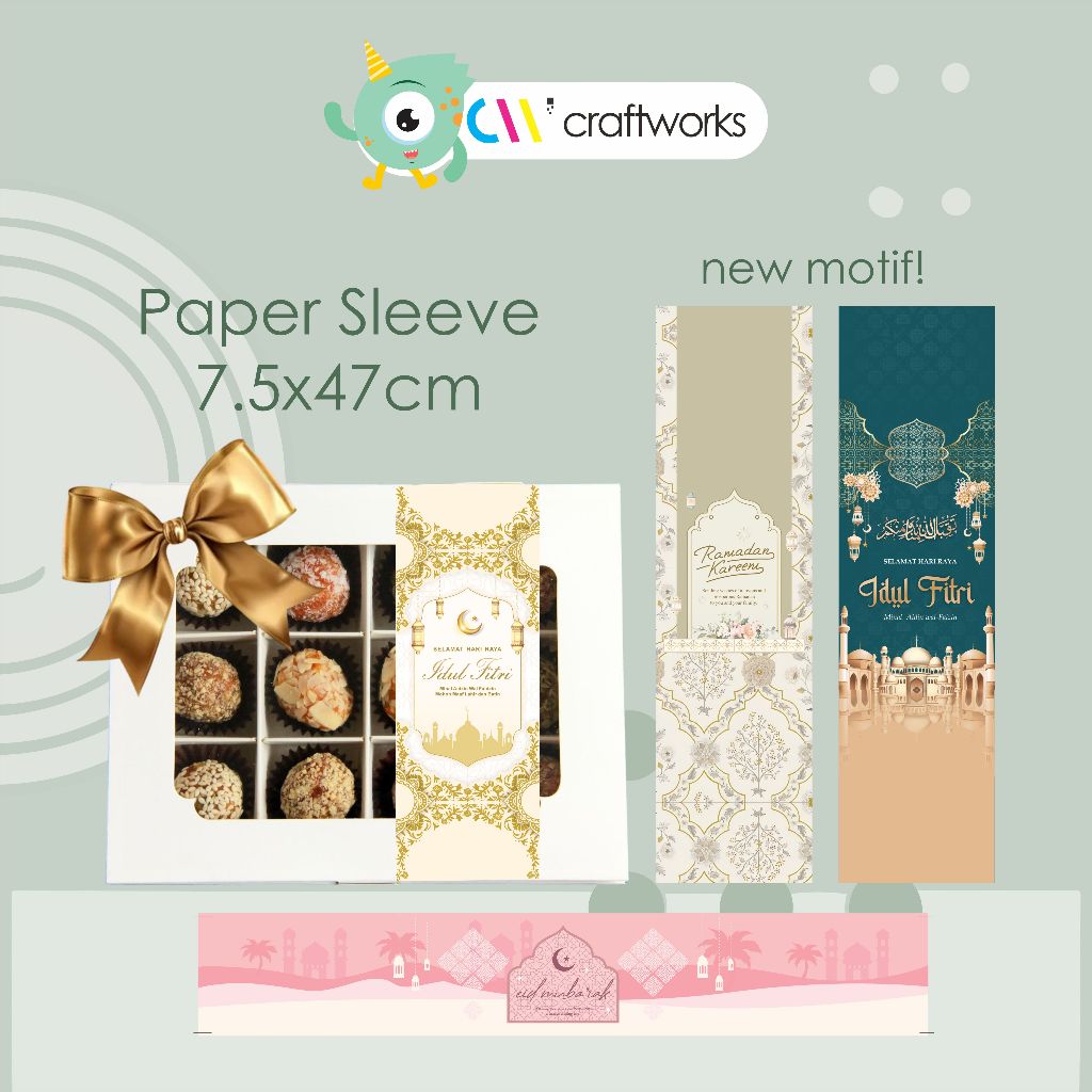 IDUL FITRI EID MUBARAK PAPER BELT - BELT KOTAK KUE / HAMPERS / TOPLES