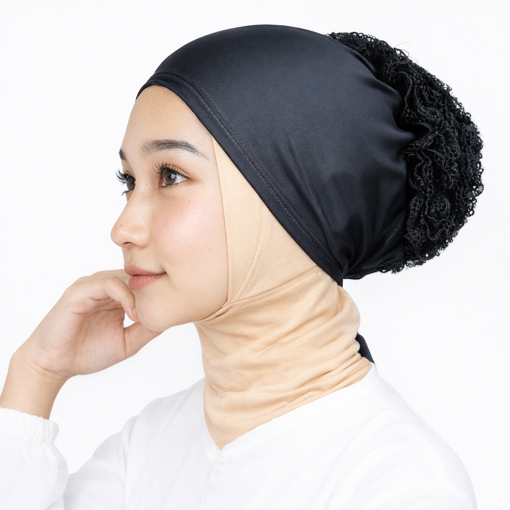 Ciput Turki Inner Hijab Cepol Brukat Premium Dalaman Hijab Jumbo Nyaman Elegan