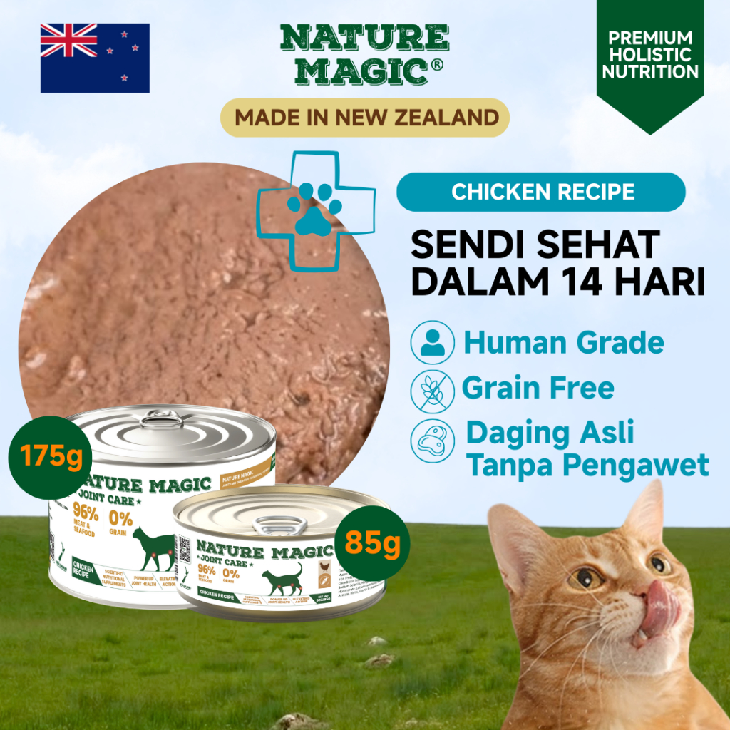 Nature Magic Cat Food Joint Care Chicken Wet Food Grain Free New Zealand Makanan Kucing Basah Premiu