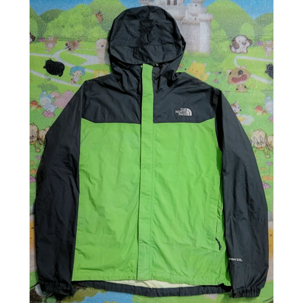 Jaket Outdoor Gorpcore The North Face Hyvent  Series 2.5L Two Tone Color Black And Green