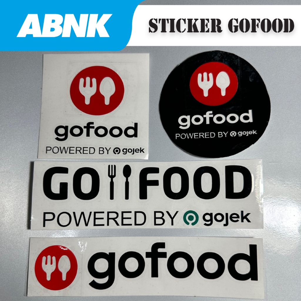 Stiker gofood untuk gerobak stiker gofood untuk etalase stiker gerobak dan etalase