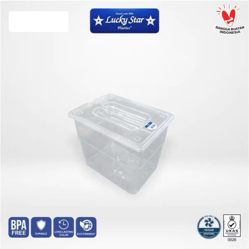 FOOD PAN PLASTIK ACRYLIC LUCKY STAR / TEMPAT PRASMANAN LUCKY STAR ALINA / WADAH SERBAGUNA / GASTRONO