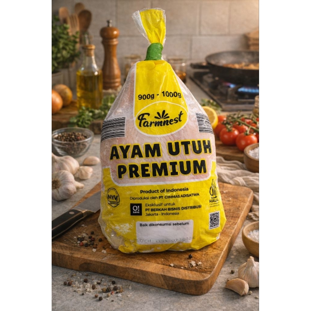 Ayam Utuh Premium 900–1000g Fresh Beku – Kualitas Pilihan, Higienis & Siap Masak