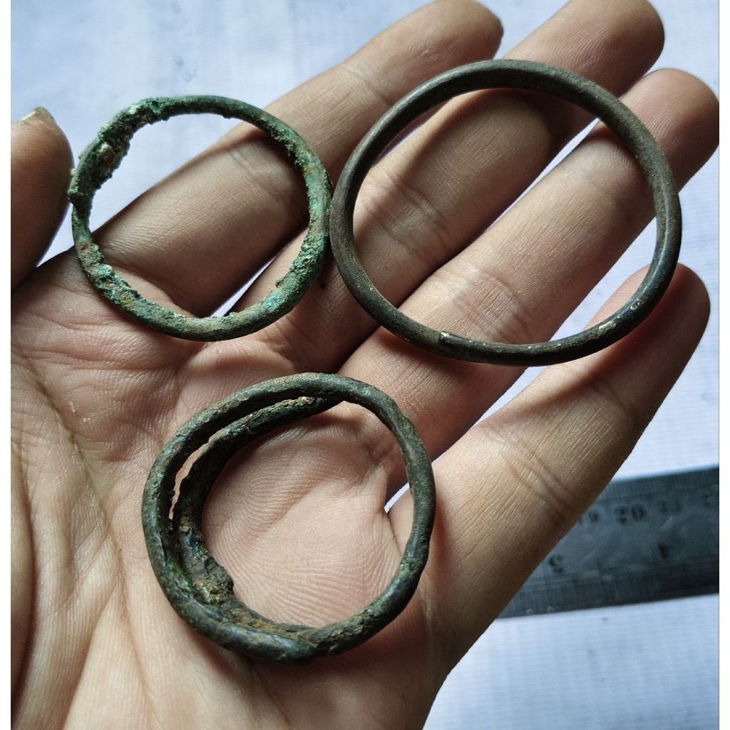 3 biji gelang bayi kuno temuan sungai