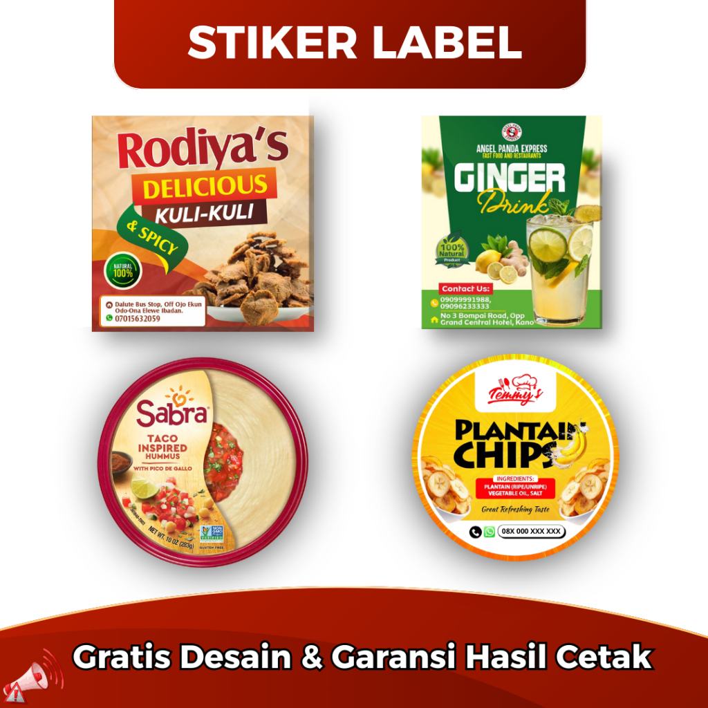 Cetak Stiker Label/Cetak Stiker Custom/Cetak Stiker Olshop