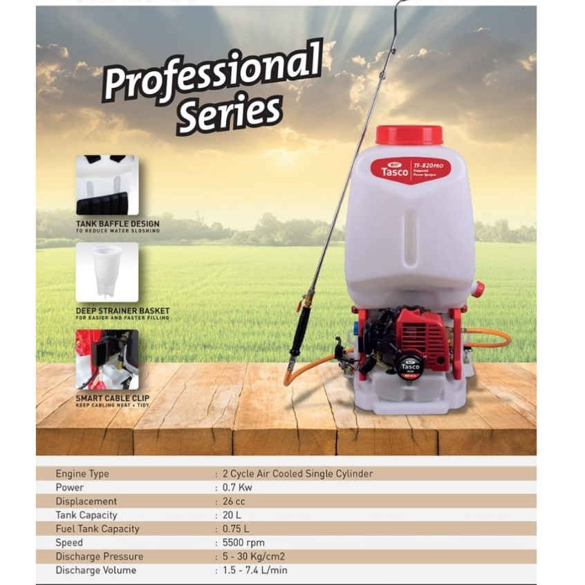 SPRAYER TASCO TF 820 PRO / MESIN SEMPROT HAMA TASCO TF 820 PRO