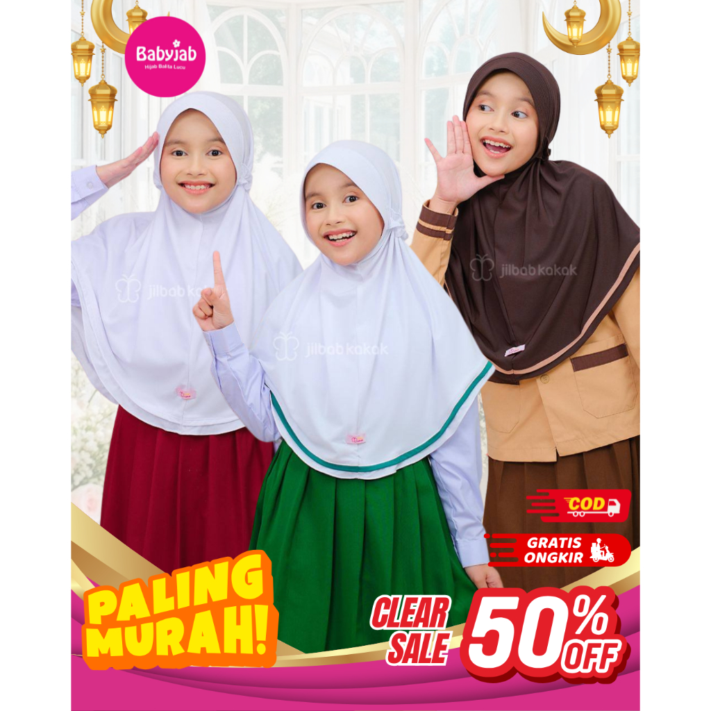 Hijab Sekolah Anak SD SMP SMA Usia 6 - 16 th Remaja Anak Tanggung Bahan Jersey Premium - Zarra Saffa