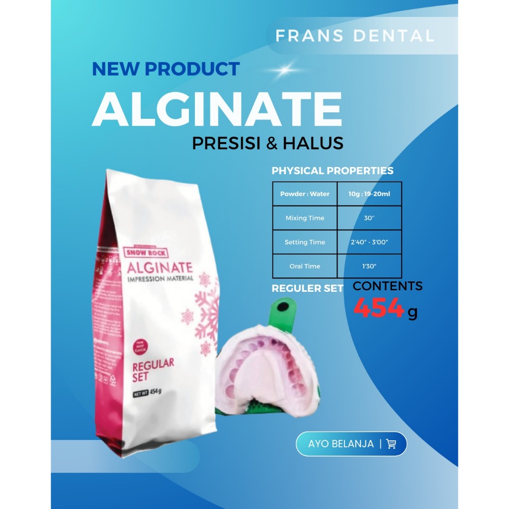 BAHAN CETAK ALGINATE HYGEDENT Dental/ BAHAN CETAK ALGINATE SNOW ROCK Dental