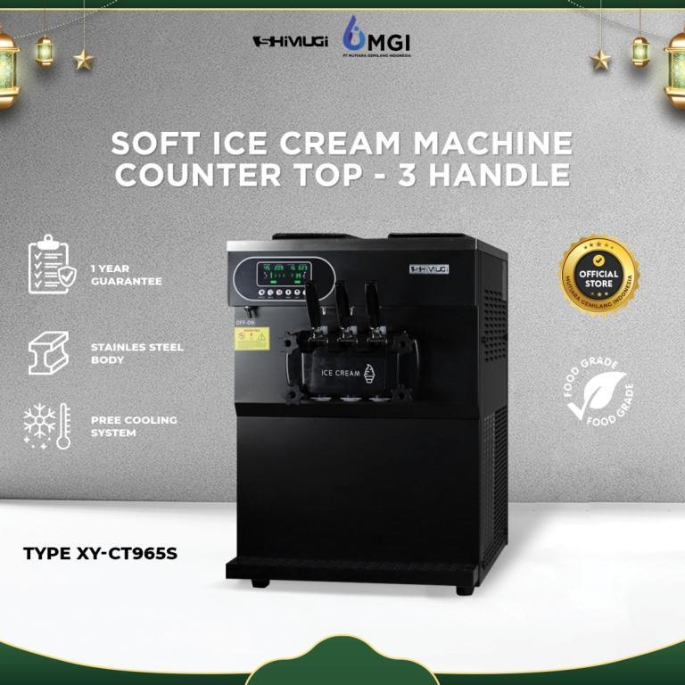 SHIMUGI Mesin Soft Ice Cream Machine / Es Krim Soft Serve/ Pembuat Es Krim Lembut mutiaragemilang.id