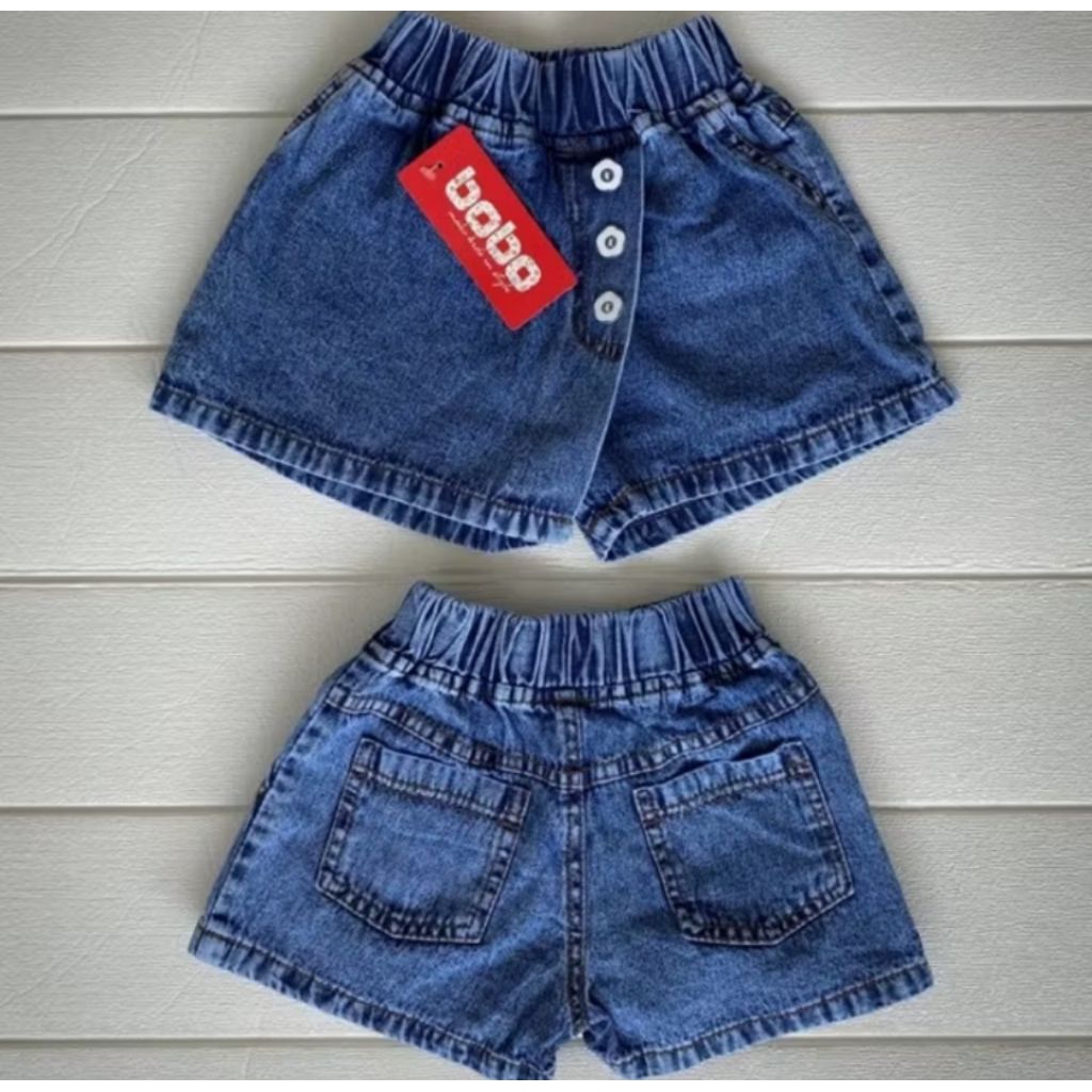 Rok Celana Jeans Kancing Anak | Rok Anak | Celana Anak | Jeans Anak | Baju Anak
