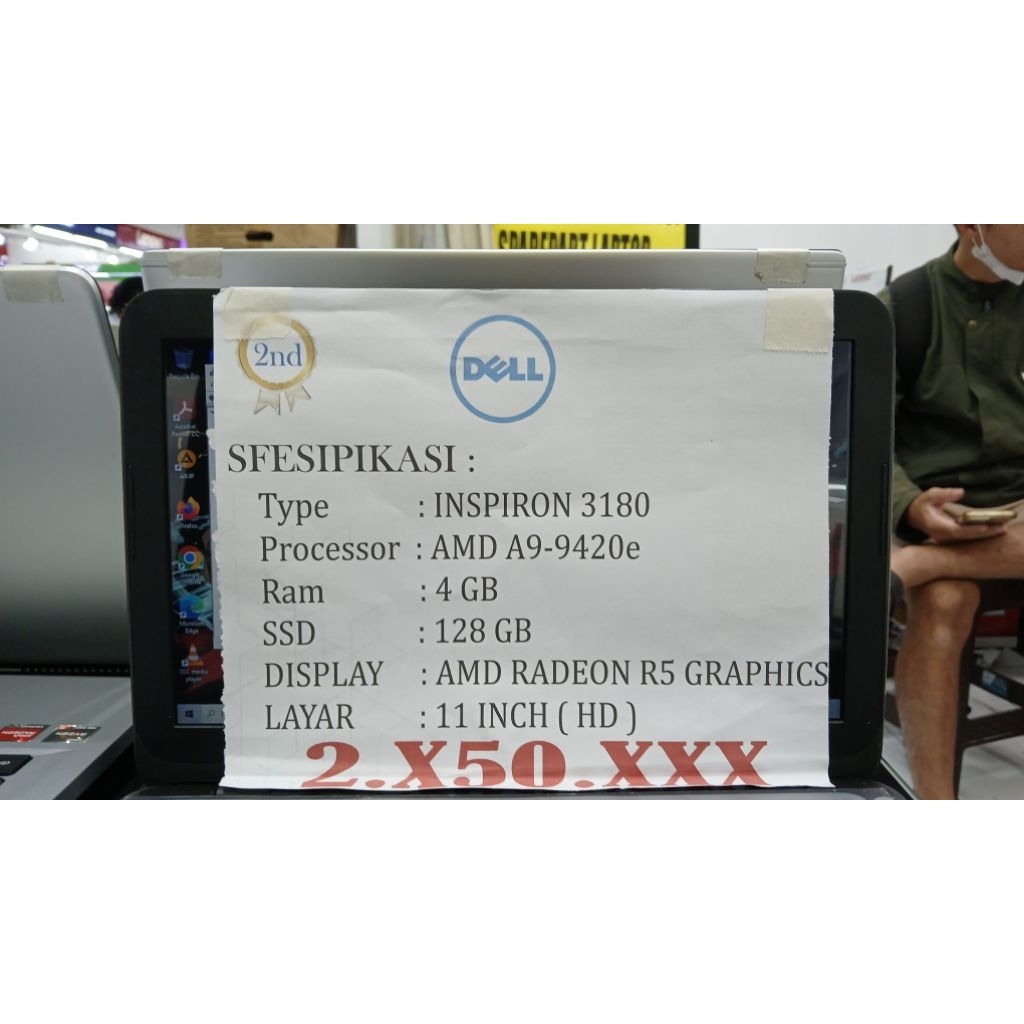[PROMO RAMADHAN] DELL INSPIRON 3180 AMD A9-9420E RAM 4GB SSD 128