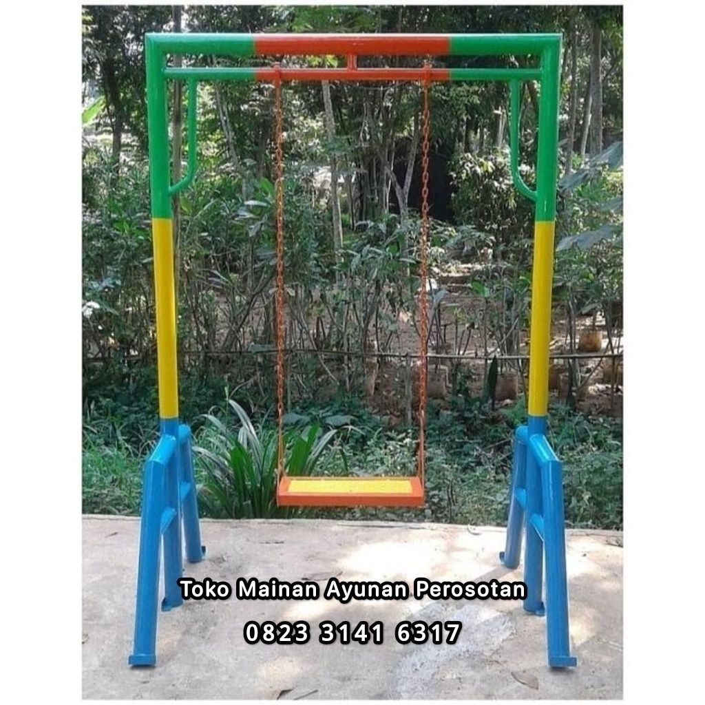 Ayunan Rantai Besi - Ayunan Taman - Ayunan Teras - Ayunan Outdoor Anak Tk Paud - Mainan Ayunan - Pla