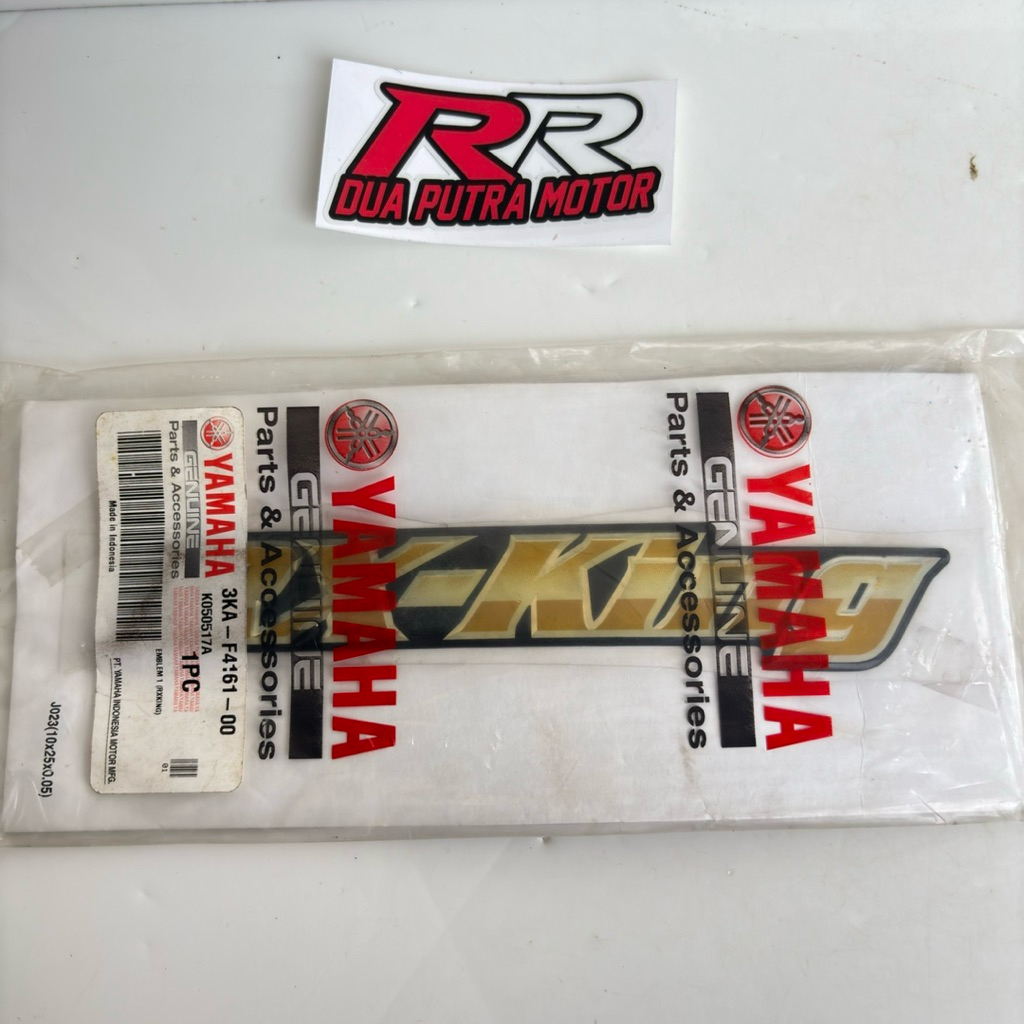 emblem 1 cover box aki original ori yamaha rx king new peredam tahun 2007 2008 3KA NOS