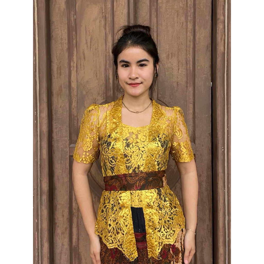Kebaya jadi metalic glossy- kebaya bali terbaru - kebaya brokat - kebaya wanita indonesia