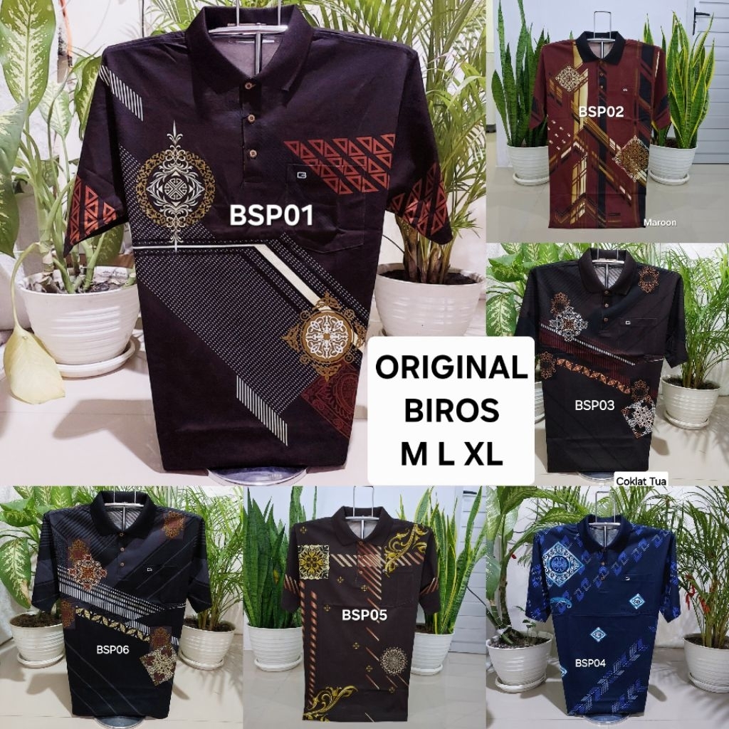 Kaos Biros platinum berkerah wangky dewasa