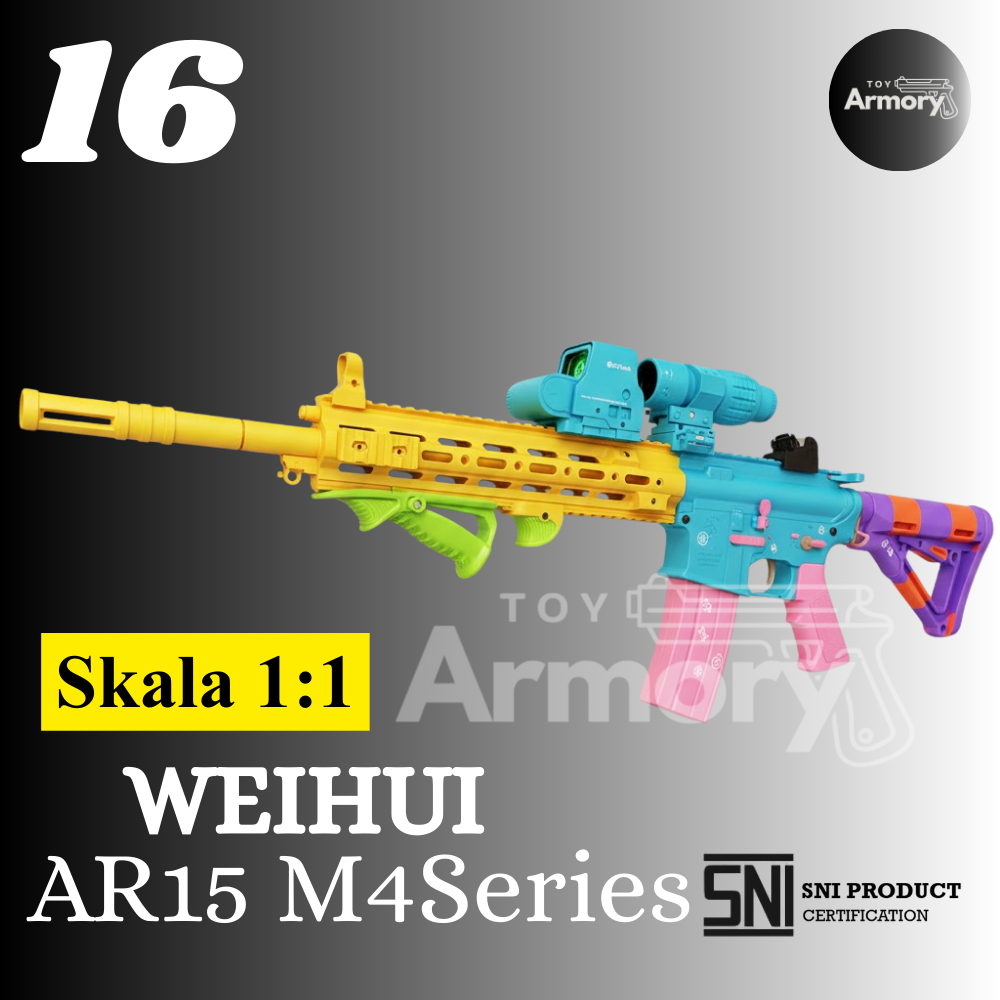 Toy Armory AR15 M4 Series Weihui WH Mainan Balok Susun Bangunan Anak SNI