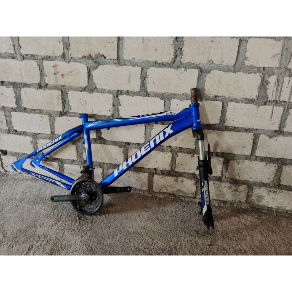 frame mtb ukuran 26, bahan besi, sepedah gunung, rangka sepedah mtb kelengkapan seperti di foto
