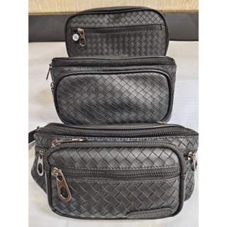 Tas Pinggang Itali / Tas Pria Wanita Slempang Asli Import Model Anyaman Kwalitas Bahan Premium
