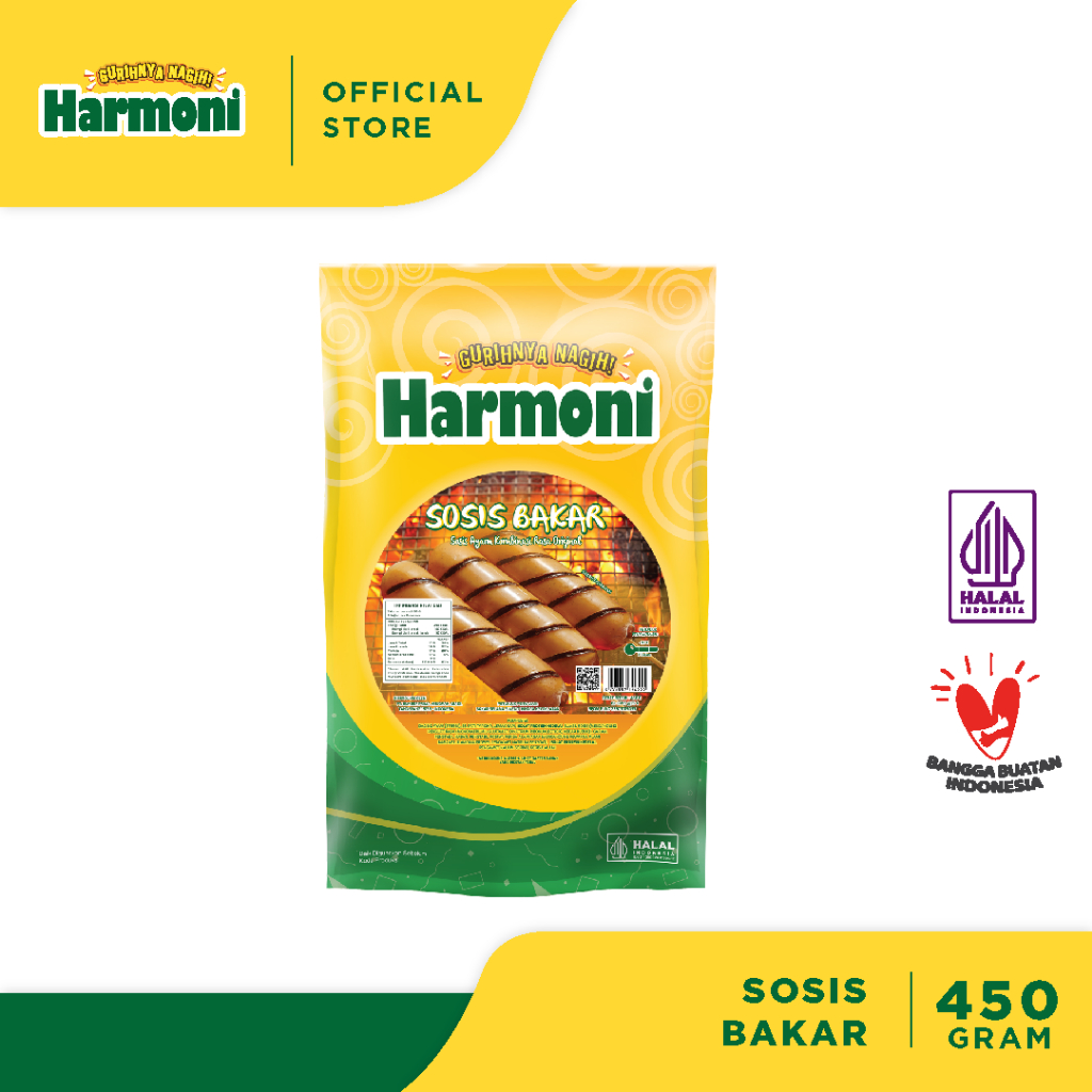 Sosis Bakar Harmoni 450 gr | Sosis Bakar Frozen Food Halal & BPOM | Sosis Bakar Keju | Sosis Bakar B