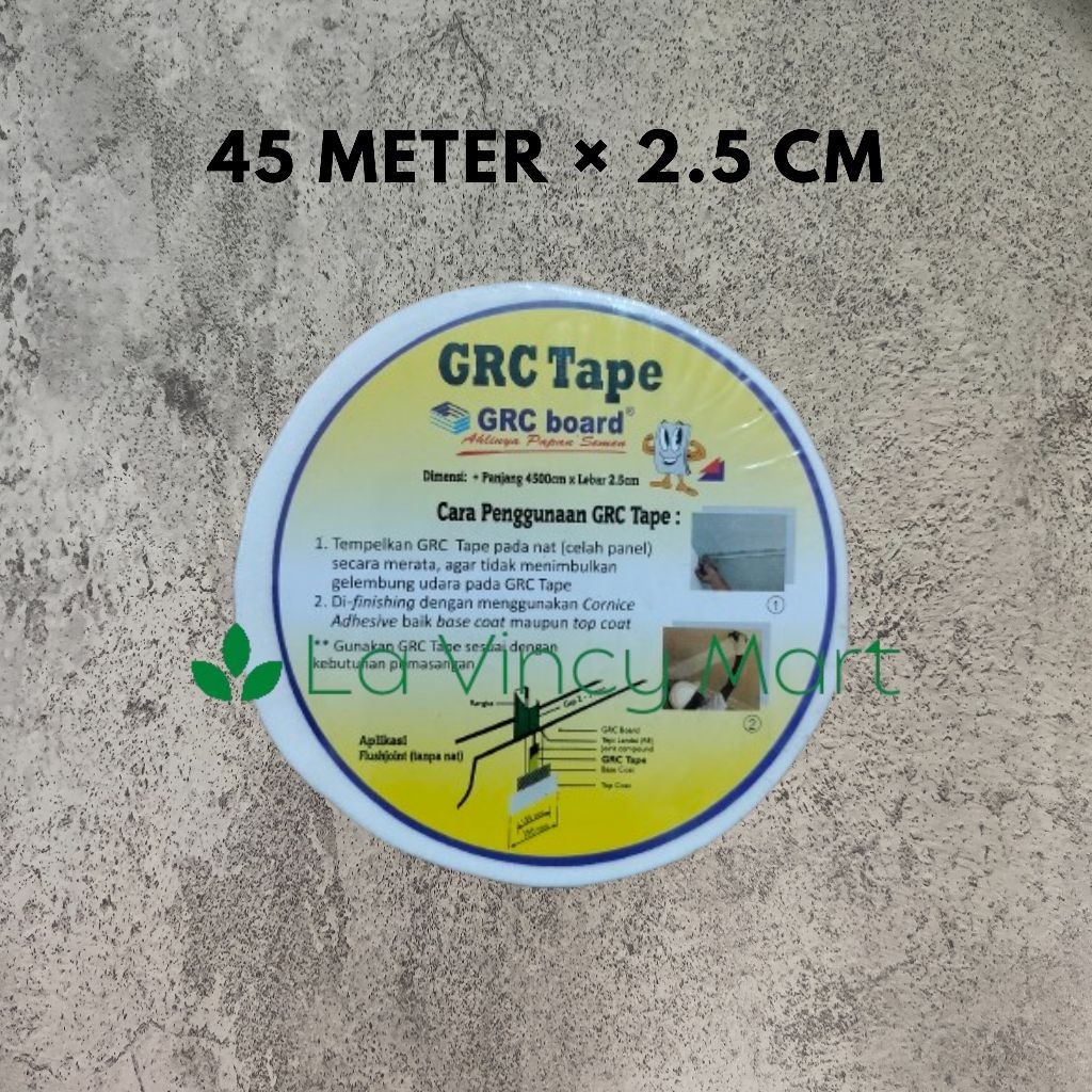 GRC Tape Lakban Rol Kain Kasa Papan GRC Panjang 45 Meter x 2.5 cm