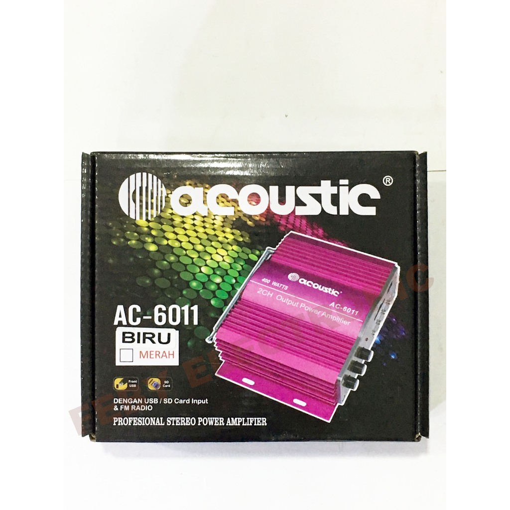 POWER AMPLI MINI ACOUSTIC AC-6907 6011 AMPLIFIER ACOUSTIC ORIGINAL BLUETOOTH KAROKE