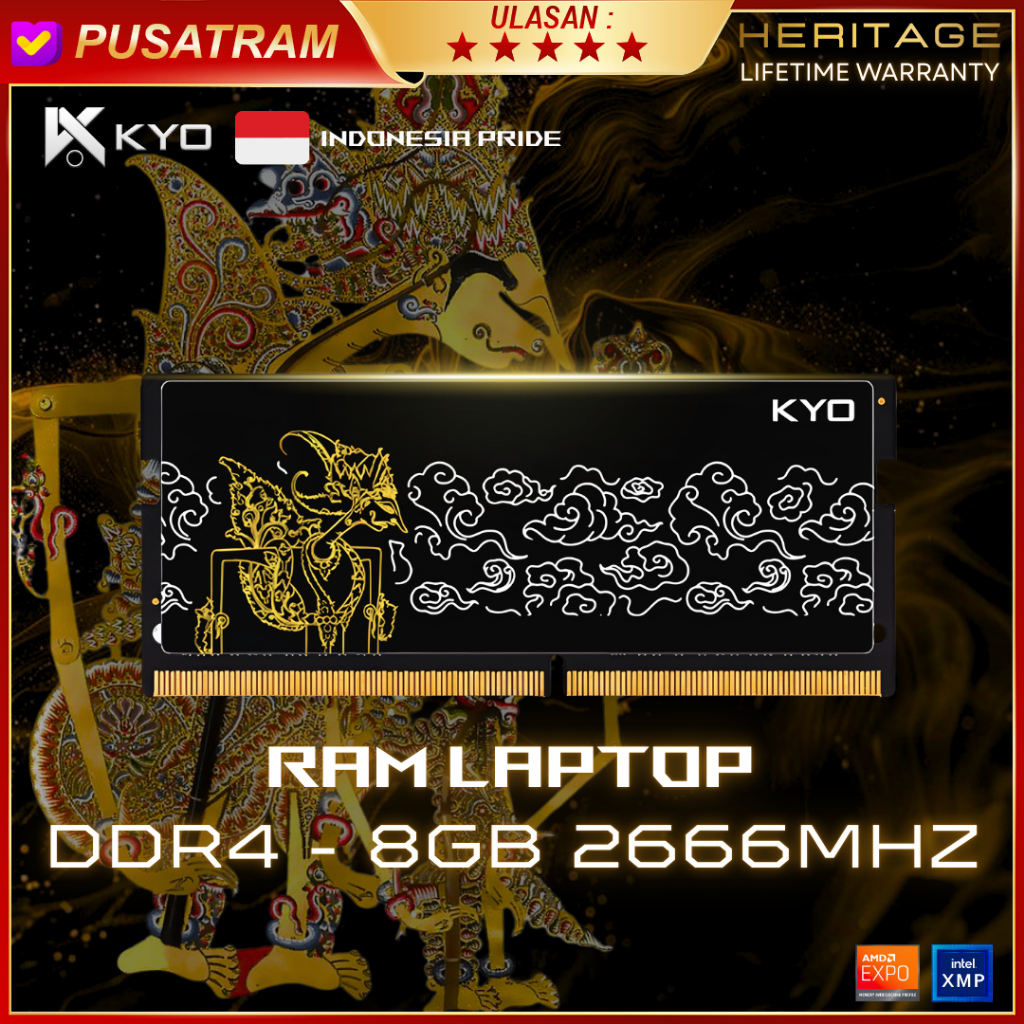 RAM LAPTOP KYO HERITAGE DDR4 8GB 2666MHz PC 21300 1.2v 2Rx8 ORI RAM SODIMM DDR4 8GB