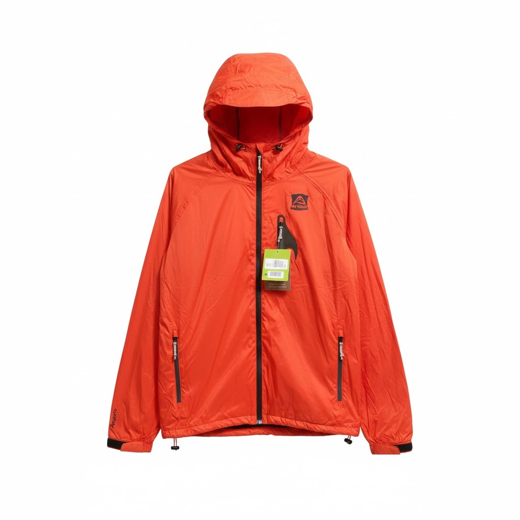 Jaket Gunung Avtech Ampato 0438 Waterproof Orange – Jaket Outdoor Pria Hoodie Windproof Hiking Track