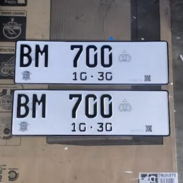 plat full reflektif barcode