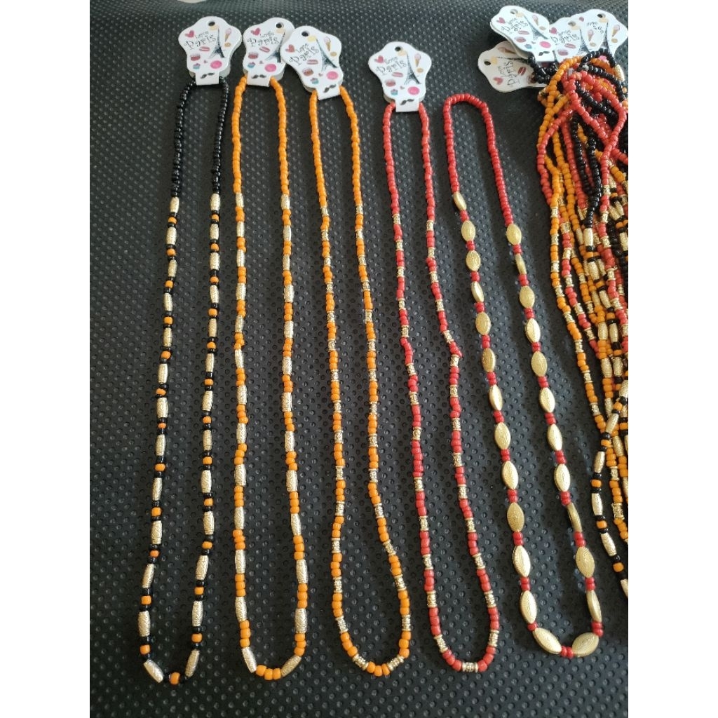 Aksesoris etnik Kalung Toraja manik plastik untuk dewasa dan anak