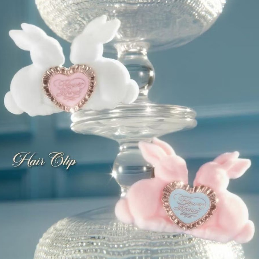 QSB [READY] Flower Knows Bunny Garden Hair Clip | Jepit Rambut | Hair Pin | Beauty Make Up | Kosmeti