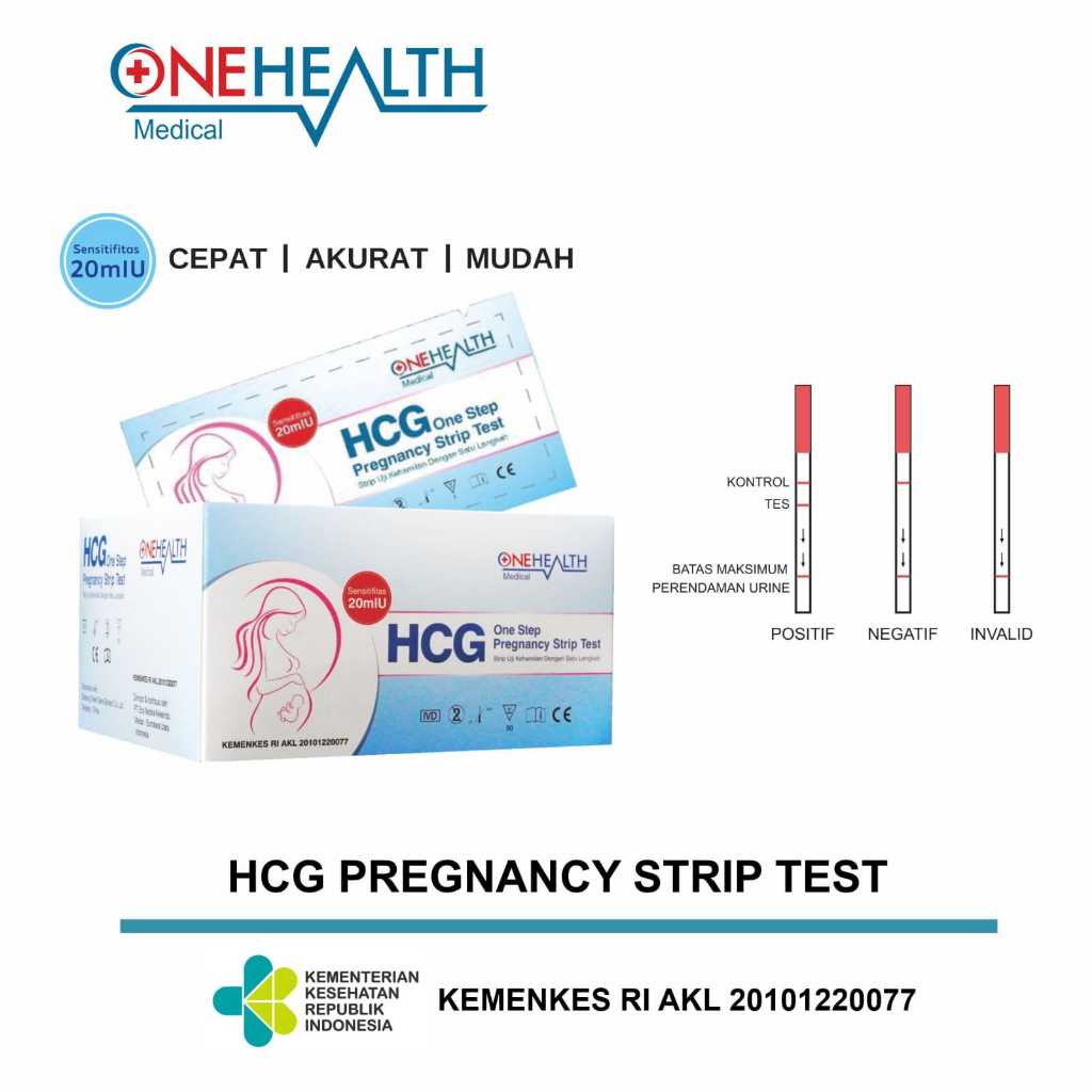 TEST PACK KEHAMILAN HCG PREGNANCY STRIP TEST 1 PCS TEST PACK KEHAMILAN 1 PCS