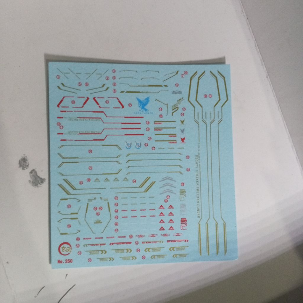 hg mighty strike freedom decal