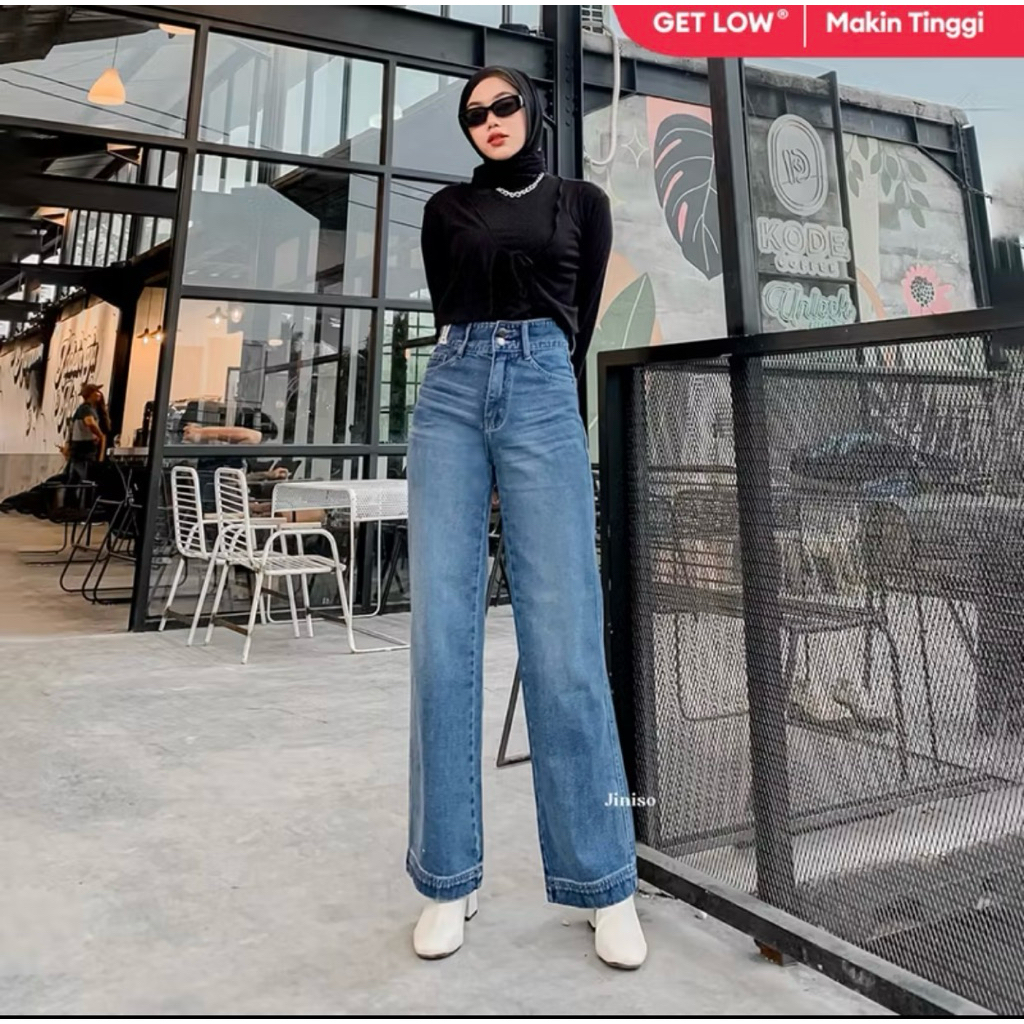 Celana Baggy Highwaist Jiniso 585