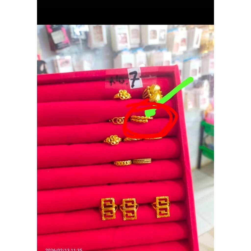 Cincin lilit bahan asli koin 91