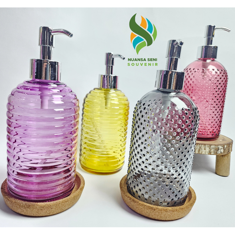 Souvenir Pernikahan Dispenser Kaca Sabun Cuci Tangan Botol Sabun Mandi Wadah Sampo Kaca