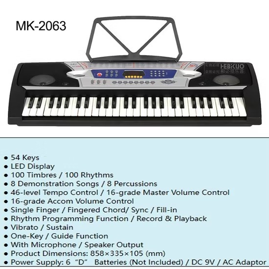 CUCI GUDANG organ orgen keyboard piano alat musik 54keys 54tuts MK 2063