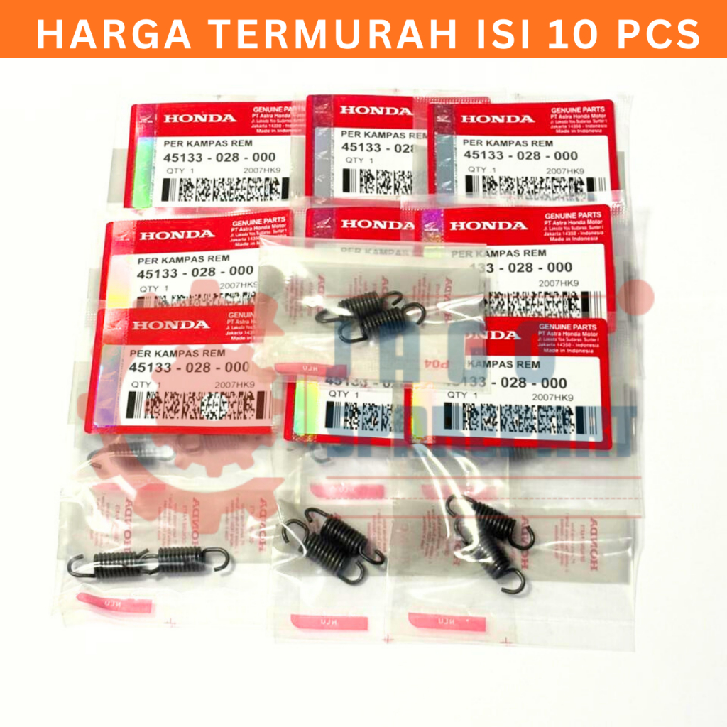 (Paket isi 10set) Per Kampas Rem Belakang Spring Brake Grand Supra Supra x 125  Supra Fit Revo Karis