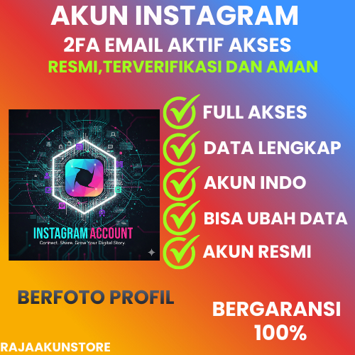 AKUN IG READY LOGIN 2FA AKTIF FULL AKSES– FOLLOWER 300–1000