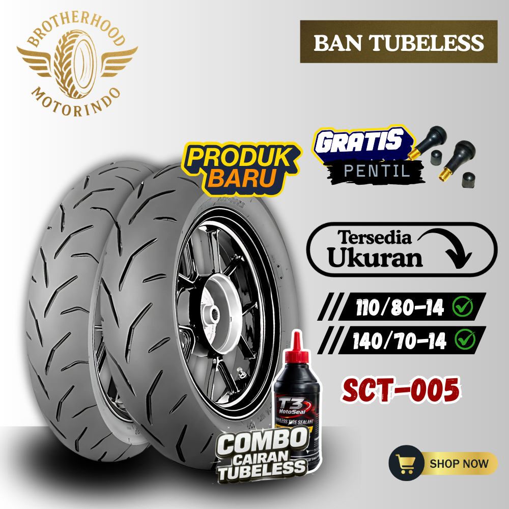 BAN IRC SCT 005 TUBELESS (110/80-14 / 140/70-14) BAN RING 14 / BAN IRC / BAN TUBBLES RING 14 / BAN M