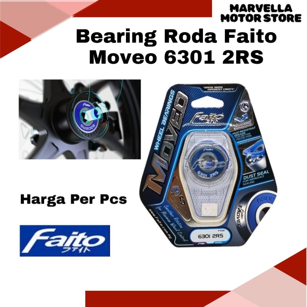 Laher Bearing Roda Moveo Faito 6301 2RS