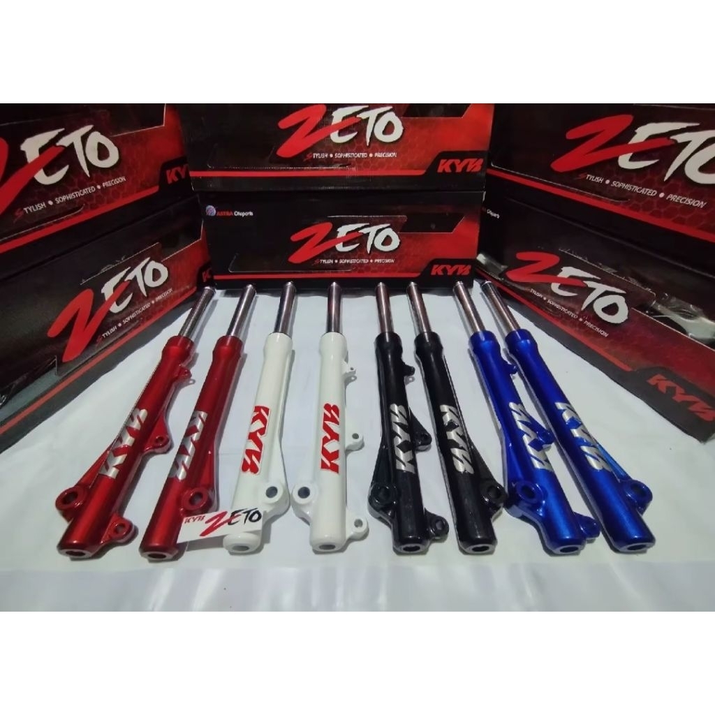 SHOCK DEPAN ASSY KYB ZETO BEAT SCOOPY VARIO 125 VARIO 150 ALL METIC HONDA ORIGINAL KYB ZETO